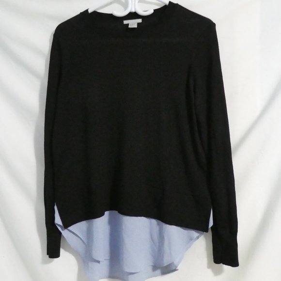 H&M, size small, black sheer sweater with faux under shirt, BNWOT - Picture 1 of 16
